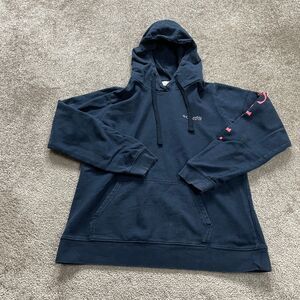 Columbia PFG Hoodie Sweatshirt Womens Medium Navy Blue Hoodie Pullover Jacket